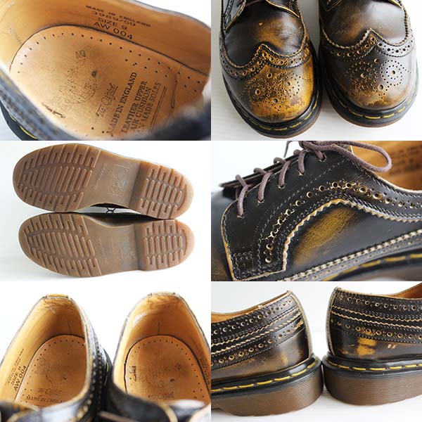 英国製 DR.MARTENSドクターマーチン ウイングチップ レザーシューズ