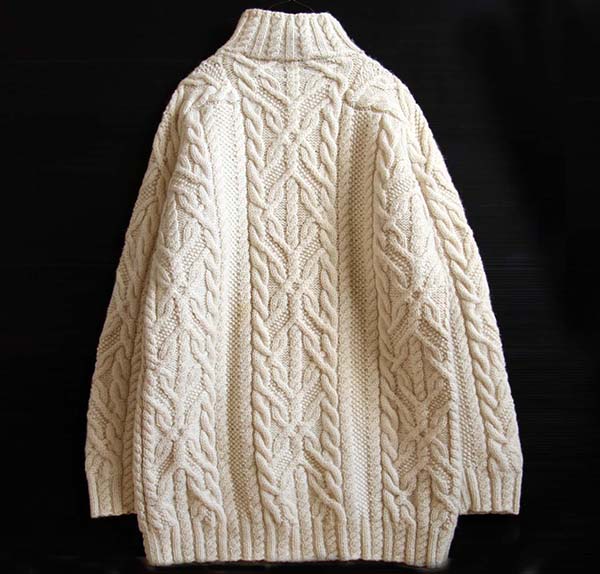 00s LAUREN ラルフローレン ハイネック ケーブル編み ウール ハンド