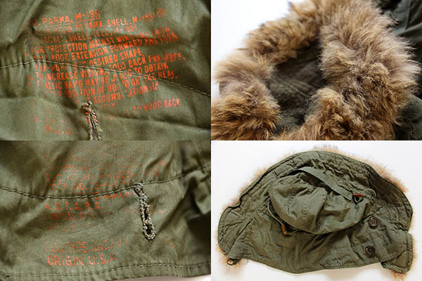 Vintage 1953 M51 コヨーテファー フードのみ パーカ U.S. M-51