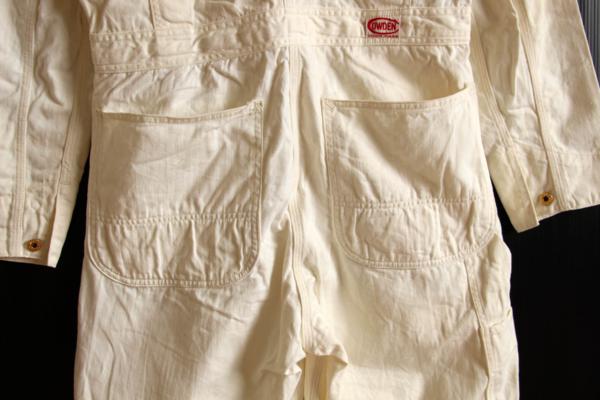 50s COWDEN HBT ヘリンボーンツイル オールインワン 生成り 36☆つなぎ