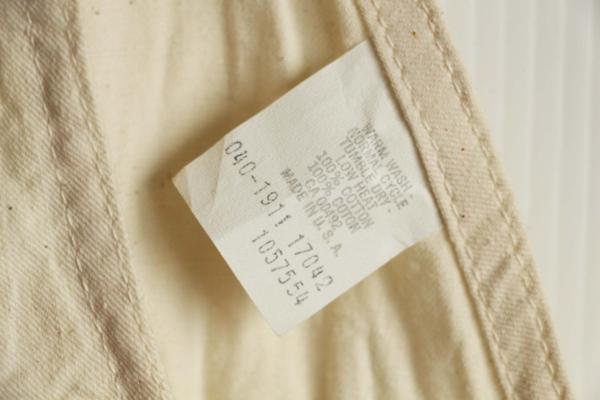 70s USA製 Leeリー 山ポケ コットン オーバーオール ペンキ飛び 生成り