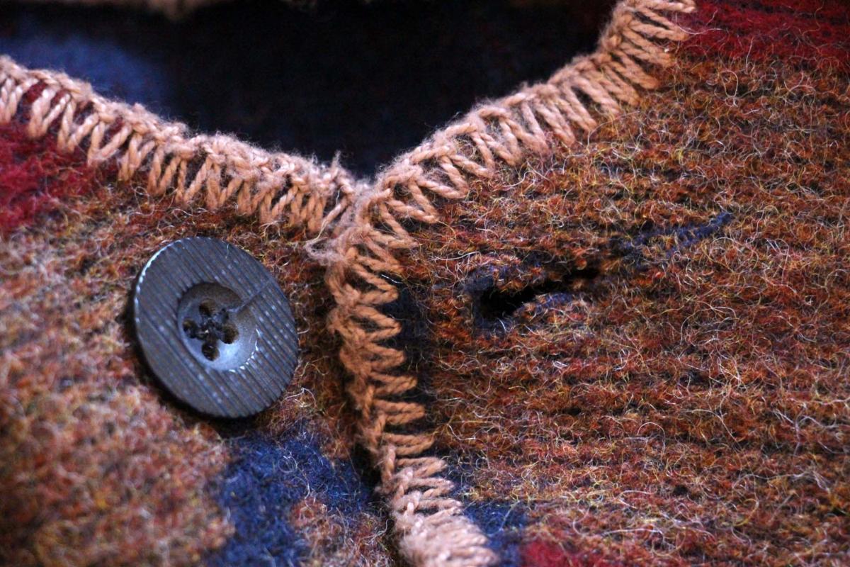 Woolrichウールリッチ ネイティブ柄 リバーシブル ロング ウール