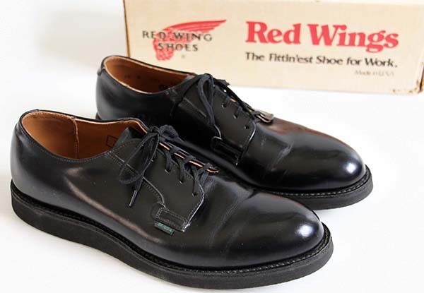 90s USA製 REDWINGレッドウイング 101 ポストマン レザーシューズ 黒