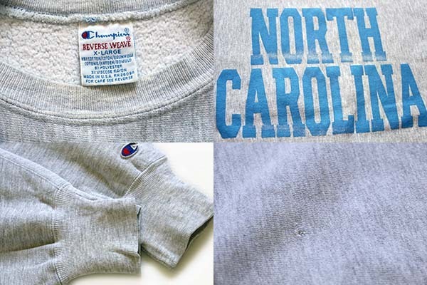 90s USA製 Championチャンピオン NORTH CAROLINA リバースウィーブ