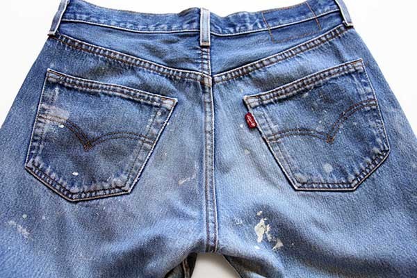 00s Levi'sリーバイス 501 パッチ&ペンキ加工 デニムパンツ w32