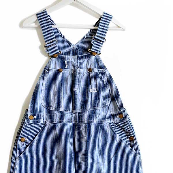 70s USA製 Leeリー ヒッコリー ストライプ オーバーオール - Sixpacjoe