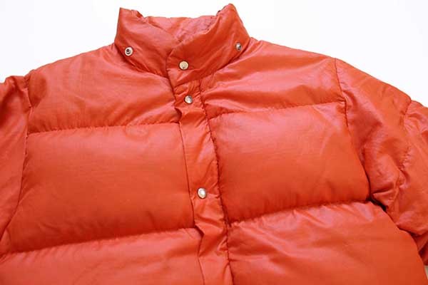 70s Woolrichウールリッチ ナイロン ダウンジャケット オレンジ M