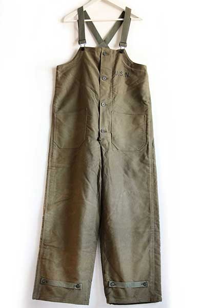 40s 米軍 U.S.NAVY N-1 デッキパンツ オリーブドラブ S