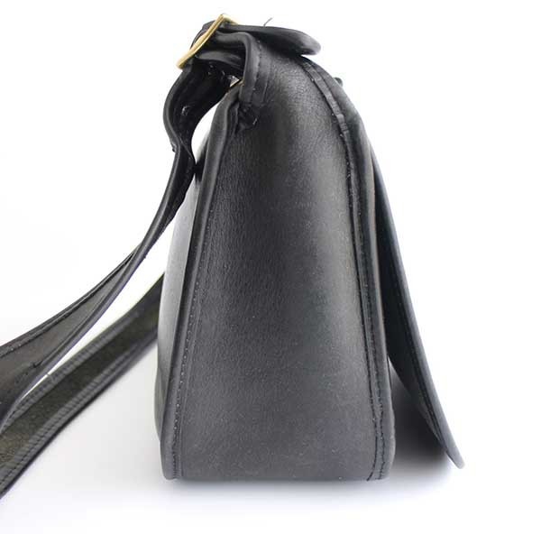70s USA製 COACH オールド コーチ レザー ショルダーバッグ 黒☆2741