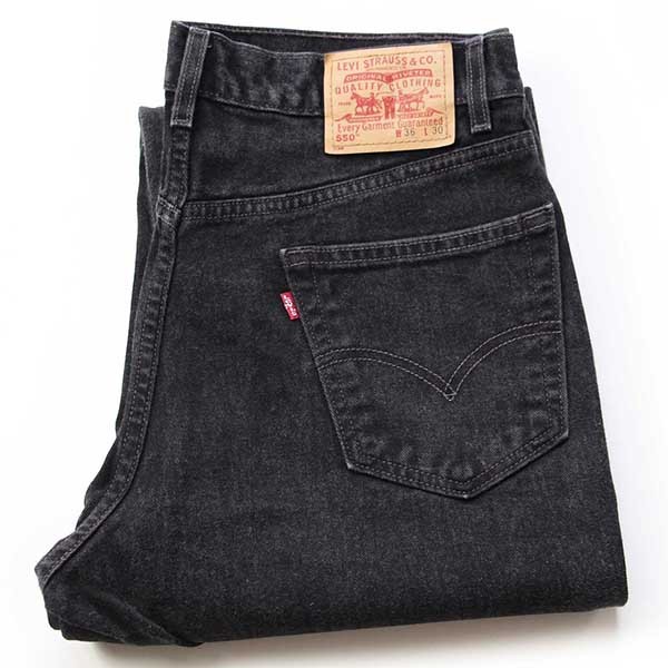 90s Levi'sリーバイス 550 ブラック デニムパンツ w36 L30 - Sixpacjoe