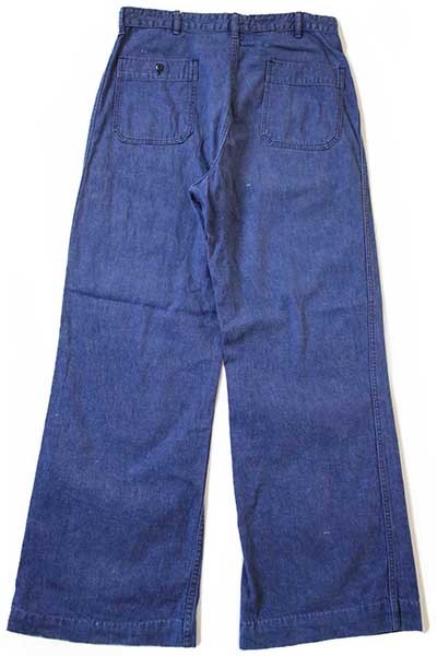 70s 米軍 U.S.NAVY フレア デニム セーラーパンツ w33☆A - Sixpacjoe