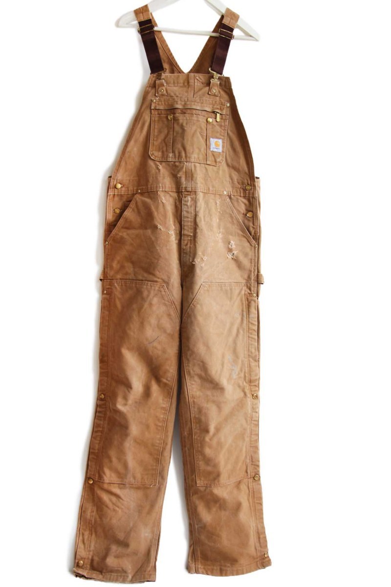 00s メキシコ製 carharttカーハート ダメージ ダック地 ダブルニー
