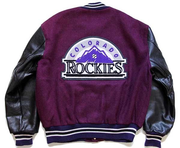 90s USA製 DeLONGデロング MLB ROCKIES パッチ付き キルティング