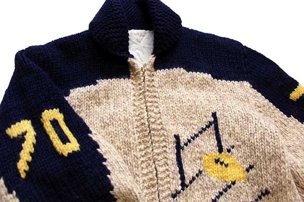 60s アメフト柄 ウール カウチンセーター - Sixpacjoe Web Shop