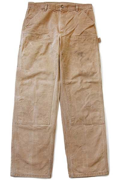 90s USA製 carharttカーハート ダブルニー ダック地 ペインターパンツ