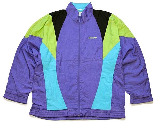 90s adidasアディダス トレフォイル ロゴ刺繍 マルチカラー 切り替え