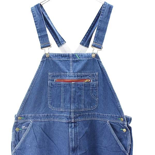 90s USA製 POINTERポインター ローバック デニム オーバーオール w48