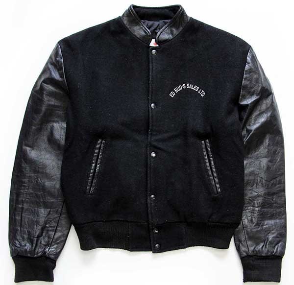 90s カナダ製 ED BUD'S SALES LTD DAVE刺繍 スタンドカラー メルトン