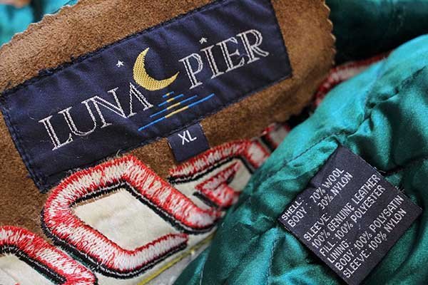 90s BIGDOG MOTORCYCLES 刺繍 キルティングライナー メルトン ウール