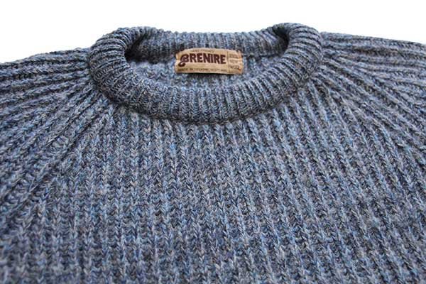 80s スコットランド製 BRENIRE ローゲージ ウールニット セーター