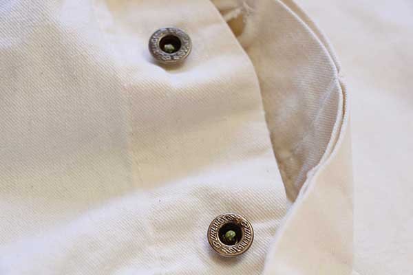 50s Burlington Overall 山ポケ コットン オーバーオール 生成り w42