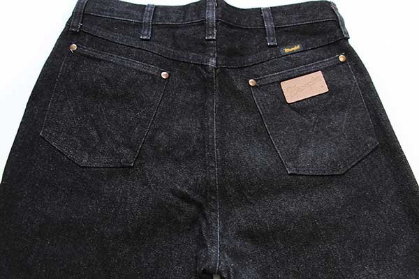 90s USA製 Wranglerラングラー 946BLKS 先染め ブラック デニムパンツ