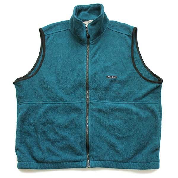 00s EddieBauerエディーバウアー POLARTEC フリースベスト 青緑 S