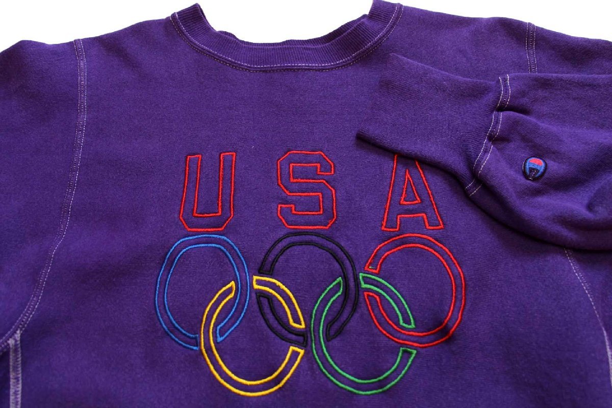 90s メキシコ製 Championチャンピオン USA オリンピック 刺繍 リバース
