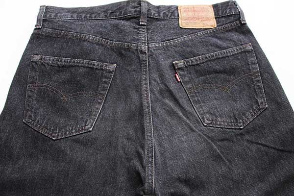 90s USA製 Levi'sリーバイス 501 ペンキ飛び 先染め ブラック デニム