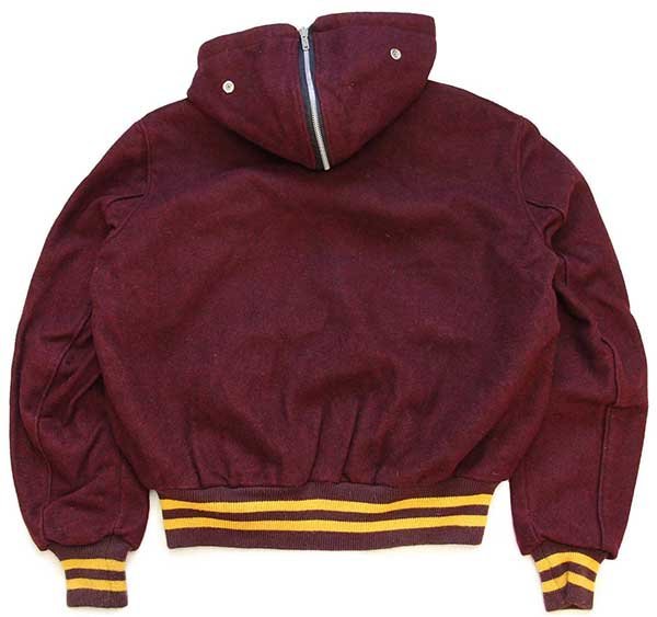 90s USA製 DeLONGデロング セーラーカラー メルトン ウール スタジャン