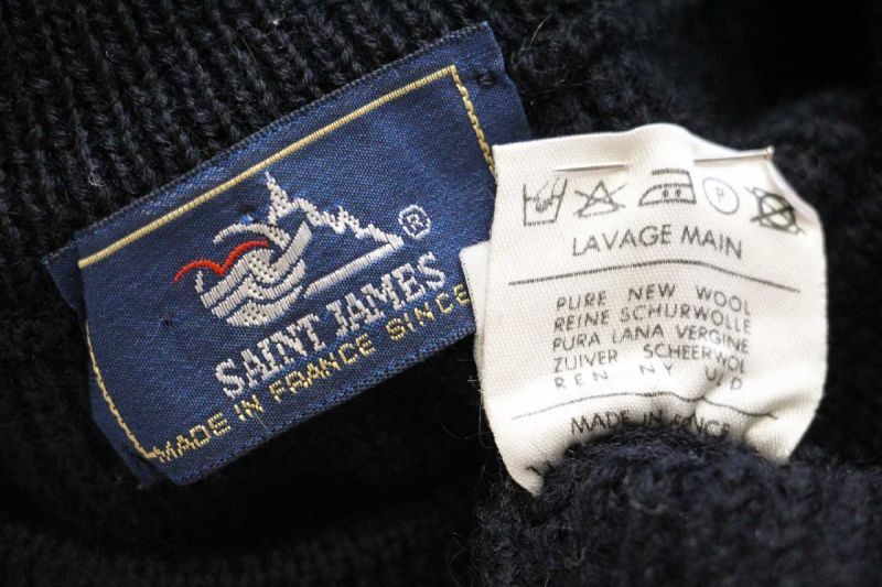 80s フランス製 SAINT JAMESセントジェームス ケーブル編み ウール