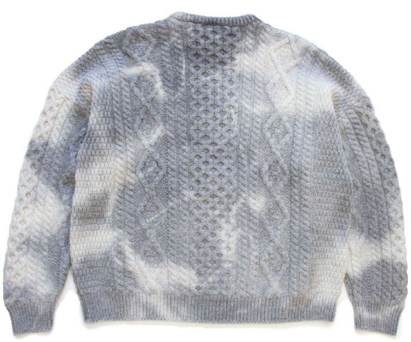 アイルランド製 Carraig Donn ムラ染め ケーブル編み ウールニット