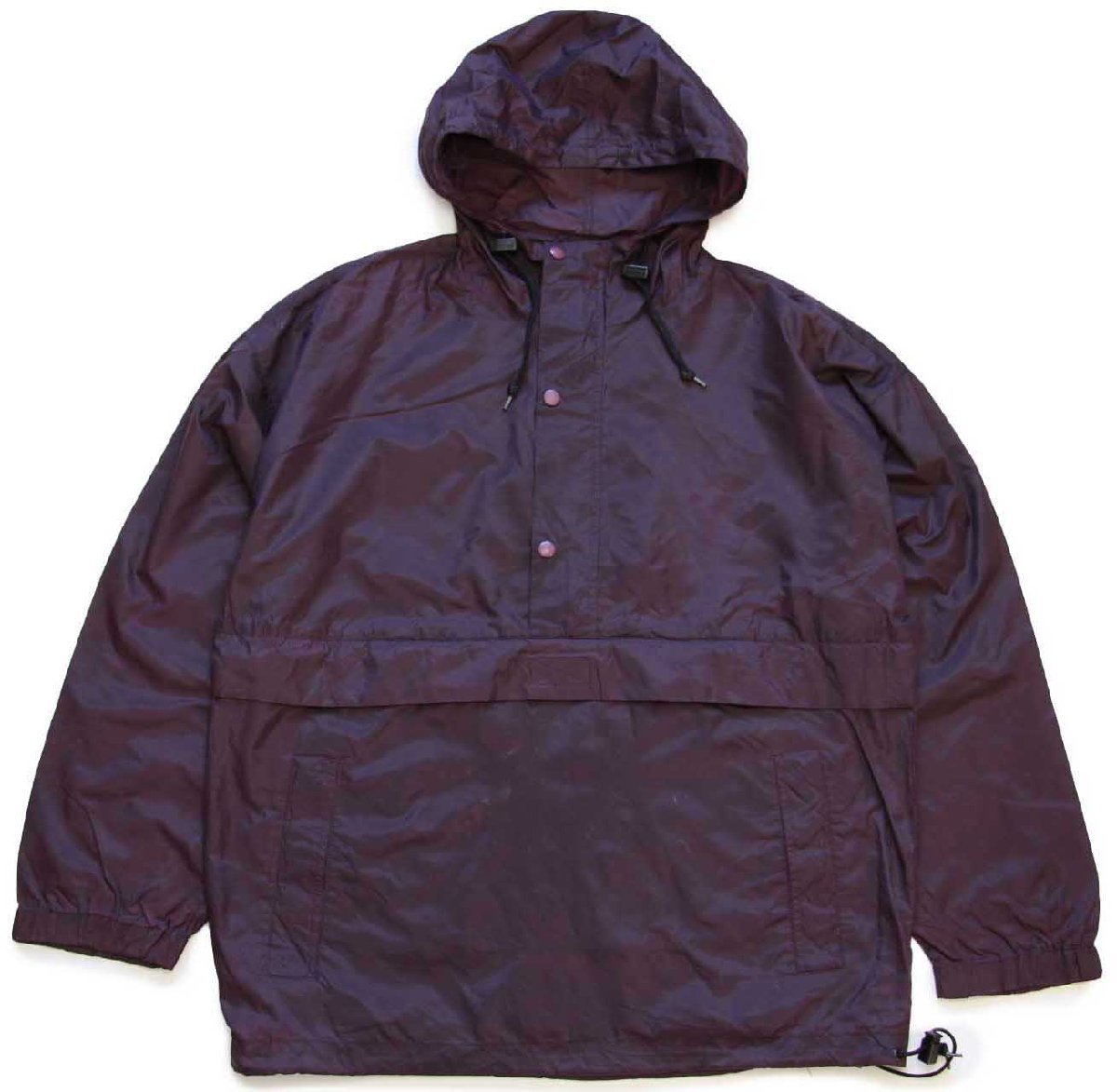 90s J.CREW 無地 ナイロン アノラックパーカー 紫 - Sixpacjoe Web Shop