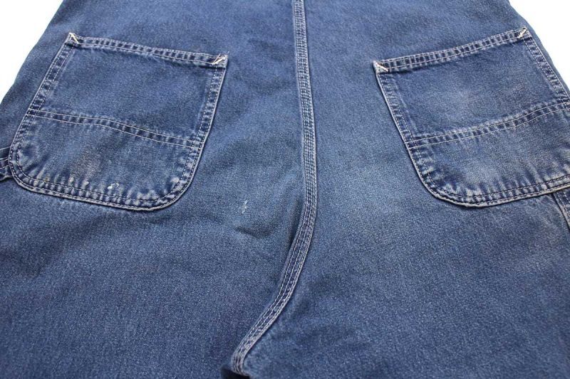 90s carharttカーハート ペンキ飛び デニム オーバーオール w38