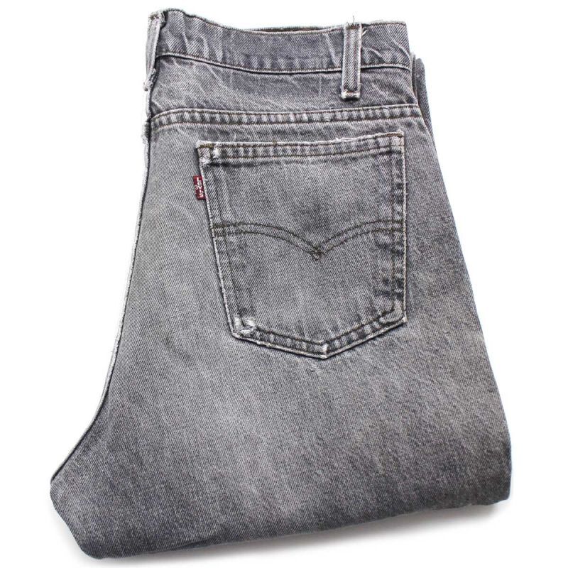 80s USA製 Levi'sリーバイス 509 先染め ブラック デニムパンツ ボロ