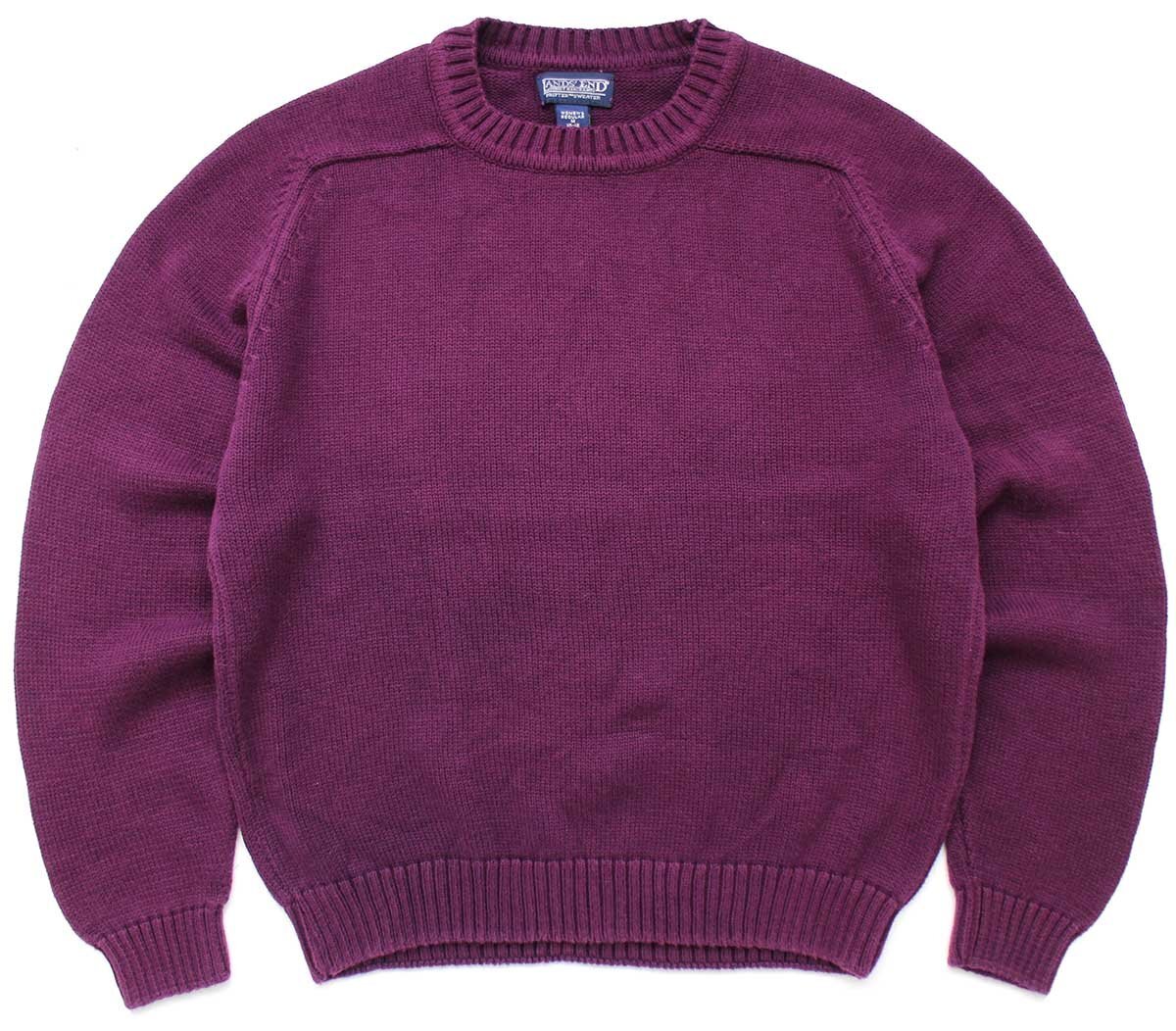 90s USA製 LANDS'ENDランズエンド 無地 サドルショルダー コットン