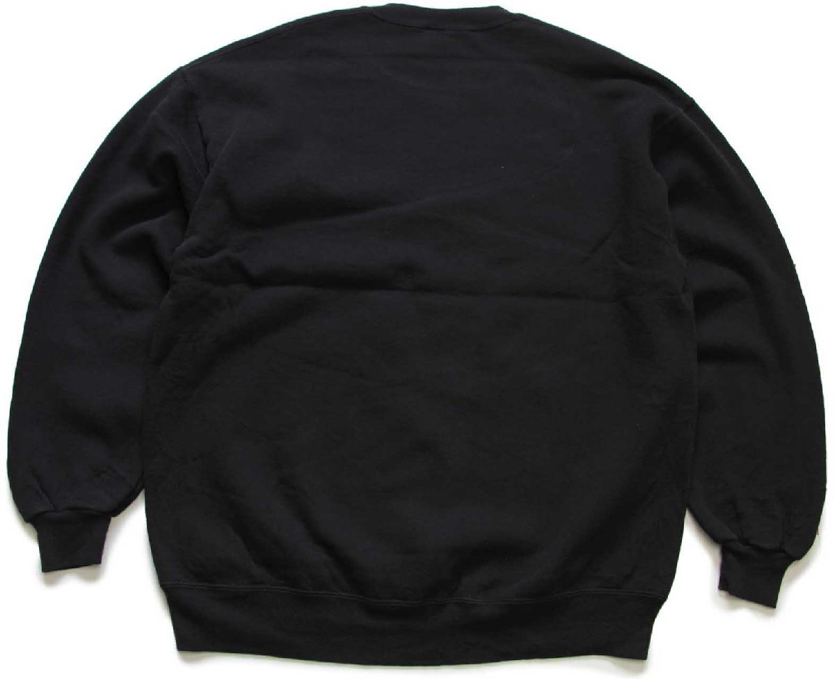 90s メキシコ製 RUSSELLラッセル 無地 前V スウェット 黒 XLT