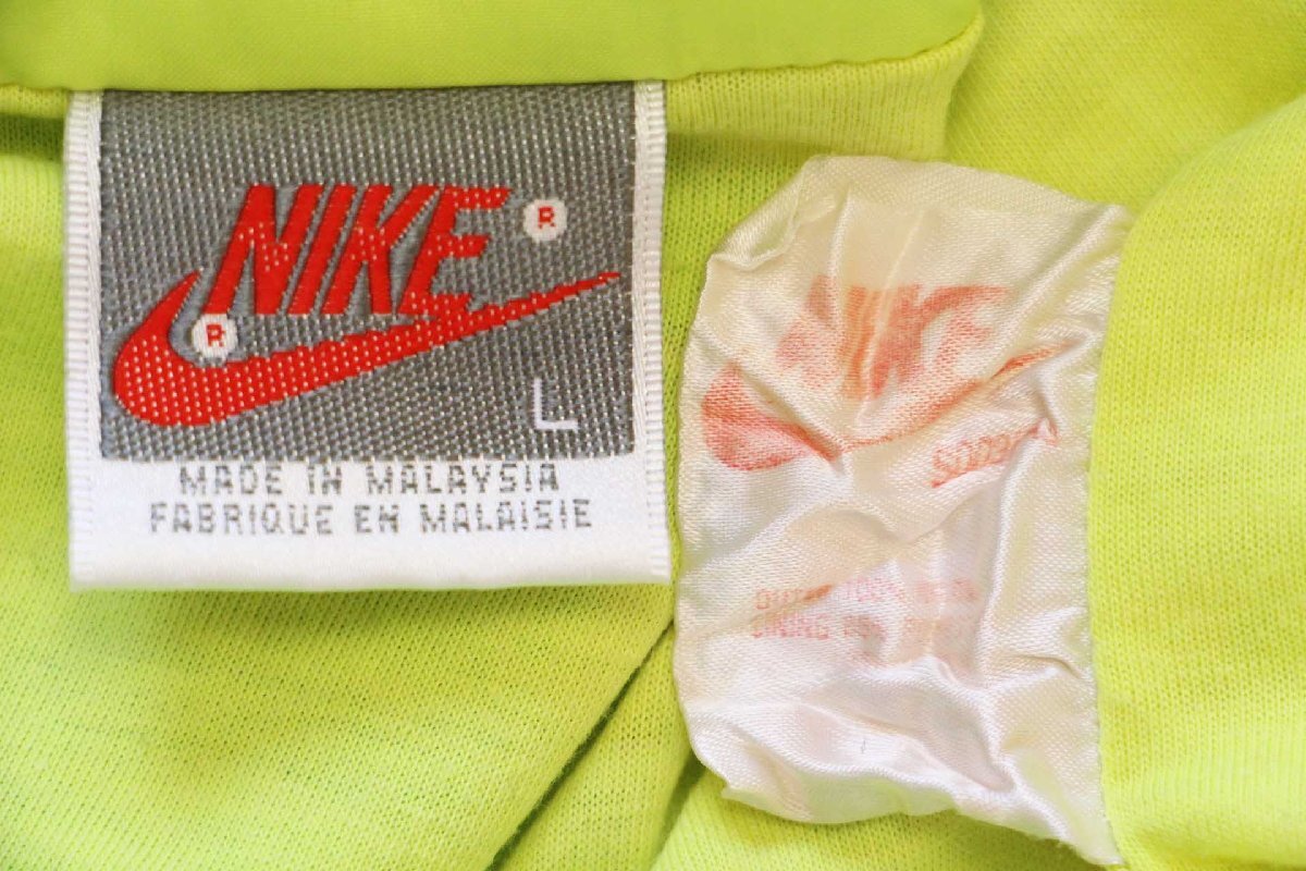 90s NIKEナイキ ロゴ刺繍 マルチカラー 切り替え ナイロンジャケット