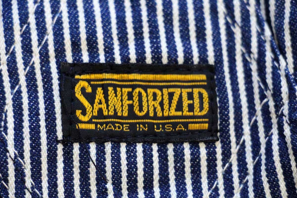 70s USA製 SANFORIZED ヒッコリー ストライプ オーバーオール w41
