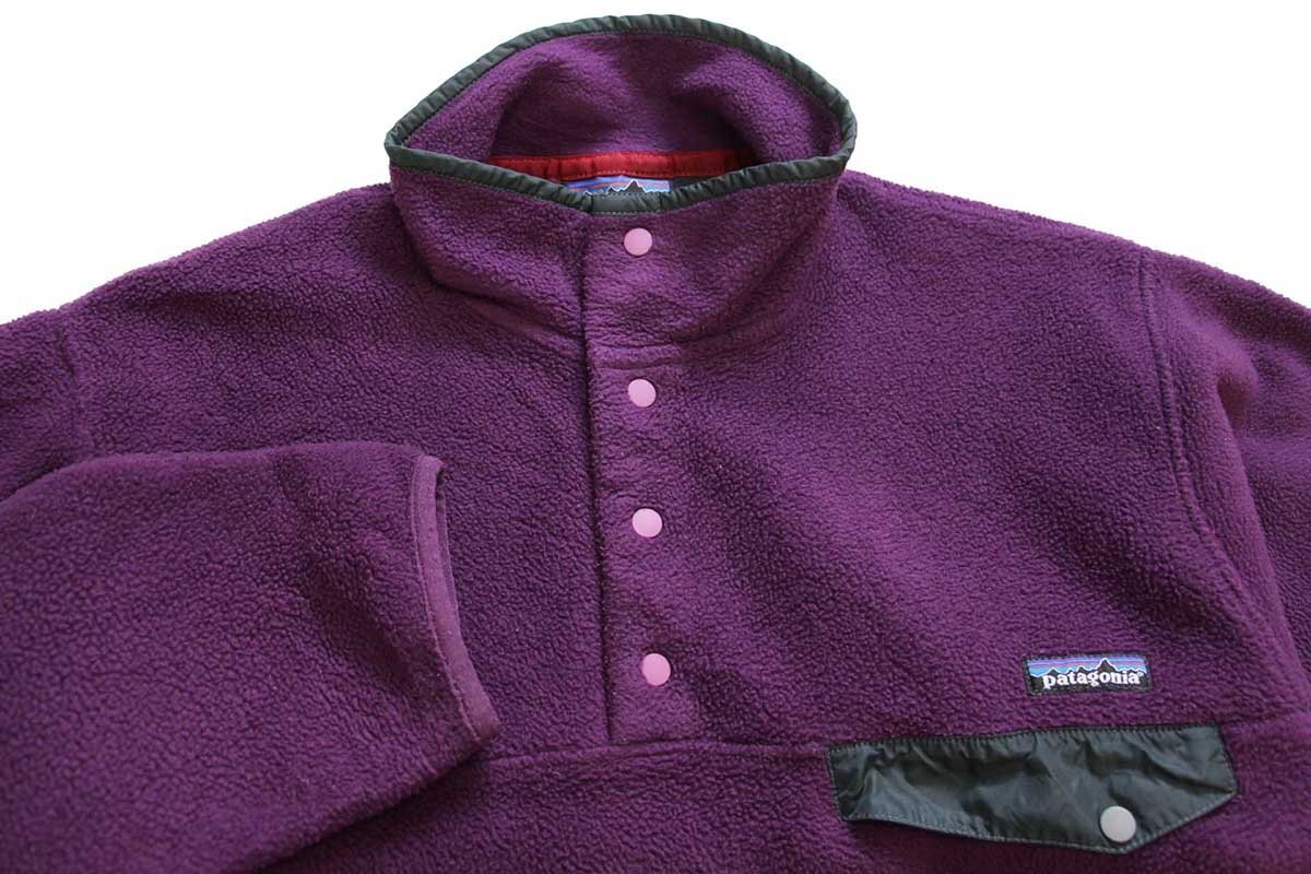 90s メキシコ製 patagoniaパタゴニア シンチラ フリース スナップT 紫