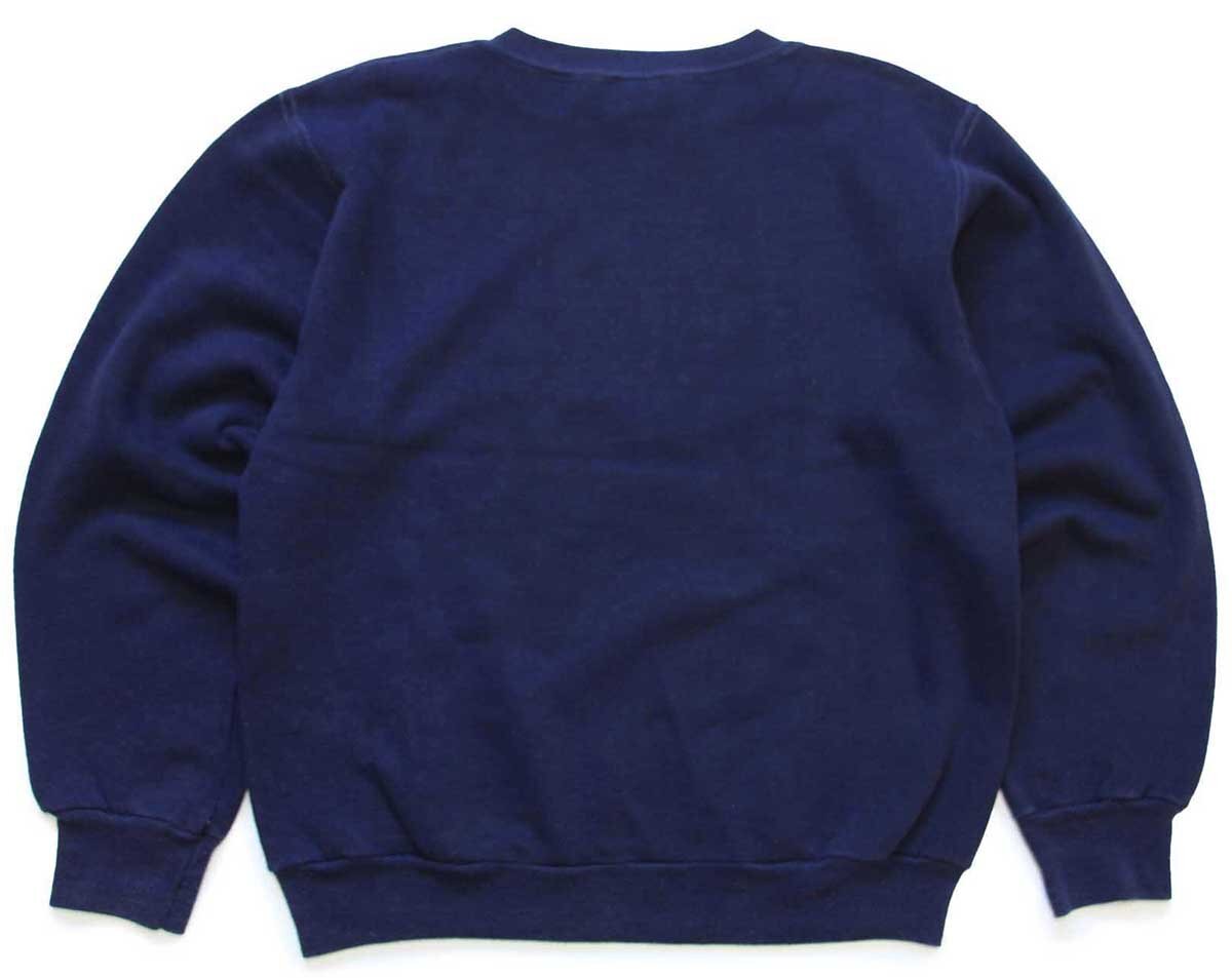 70s USA製 RUSSELLラッセル 無地 スウェット 紺 S☆ブランク