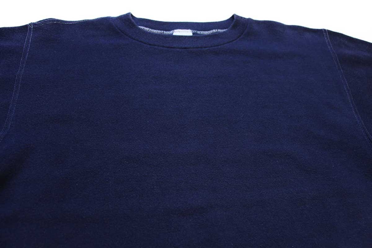 70s USA製 RUSSELLラッセル 無地 スウェット 紺 S☆ブランク