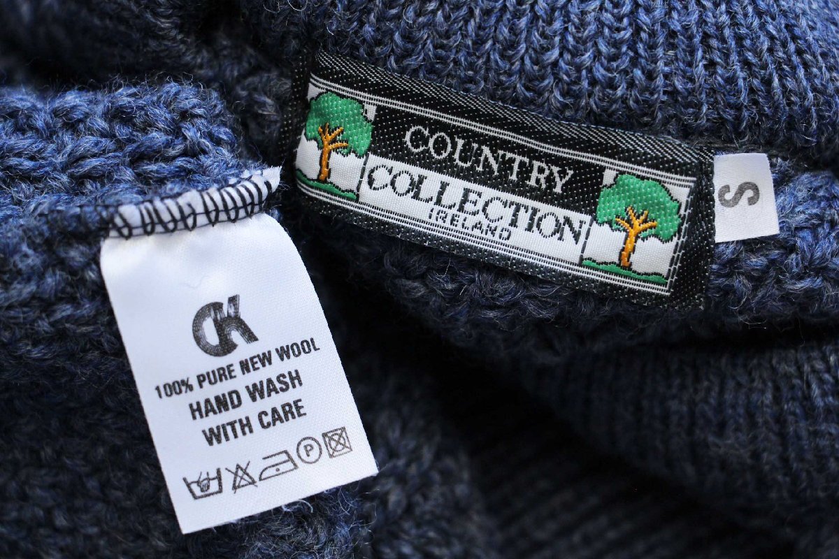 アイルランド製 COUNTRY COLLECTION ケーブル編み ウールニット