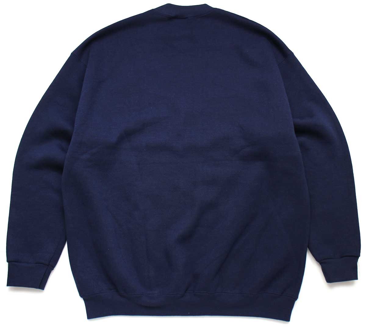 90s USA製 Leeリー Healthsource 刺繍 モックネック スウェット 紺 XL