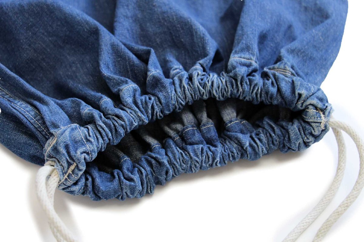 40s 米軍 U.S.NAVY インディゴ デニム バラックバッグ☆ランドリー