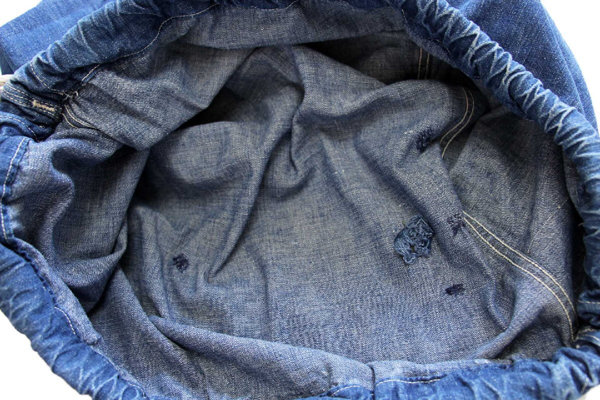 40s 米軍 U.S.NAVY インディゴ デニム バラックバッグ☆ランドリー