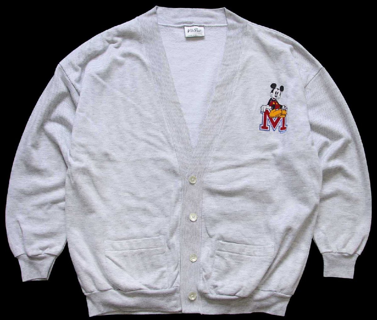 90s USA製 Disneyディズニー ミッキー マウス Mフェルトパッチ
