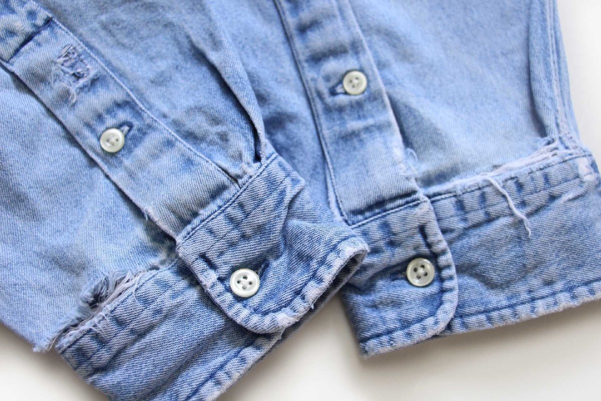 90s ラルフローレン BIG SHIRT ワンポイント ポケット付き ボタン