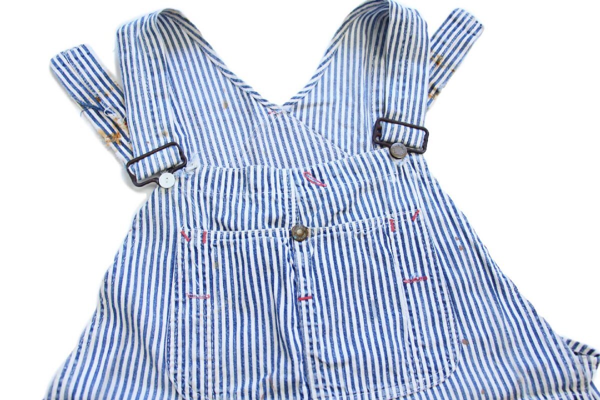 50s USA製 COWDEN ペンキ飛び エプロン付き ダブルニー ヒッコリー