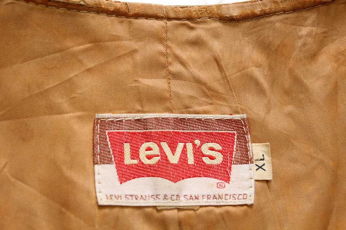 70s Levi'sリーバイス スエード レザーベスト 薄茶 XL - Sixpacjoe Web
